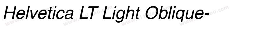 Helvetica LT Light Oblique字体转换